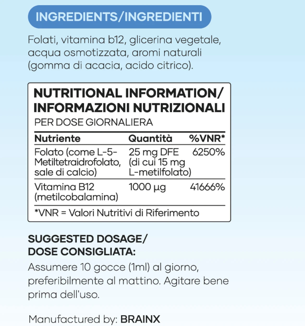 Brain™ L - metilfolato+B12 - BrainX